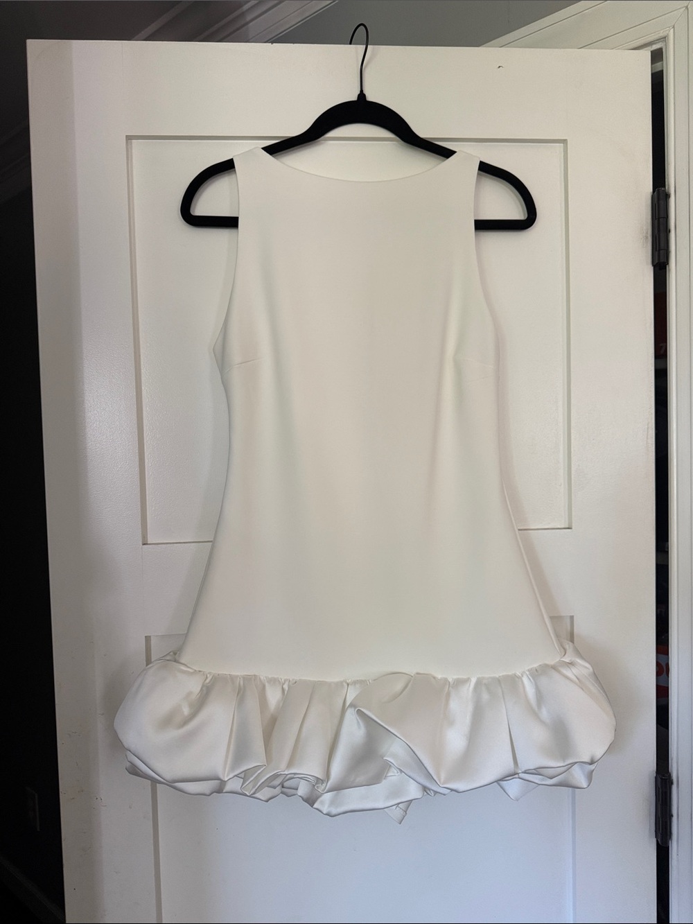 Zara White Sleeveless Mini Dress with Ruffle Hem - Picture 4 of 7
